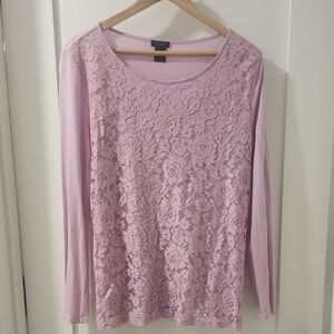 Ann Taylor Lavender Lace Blouse